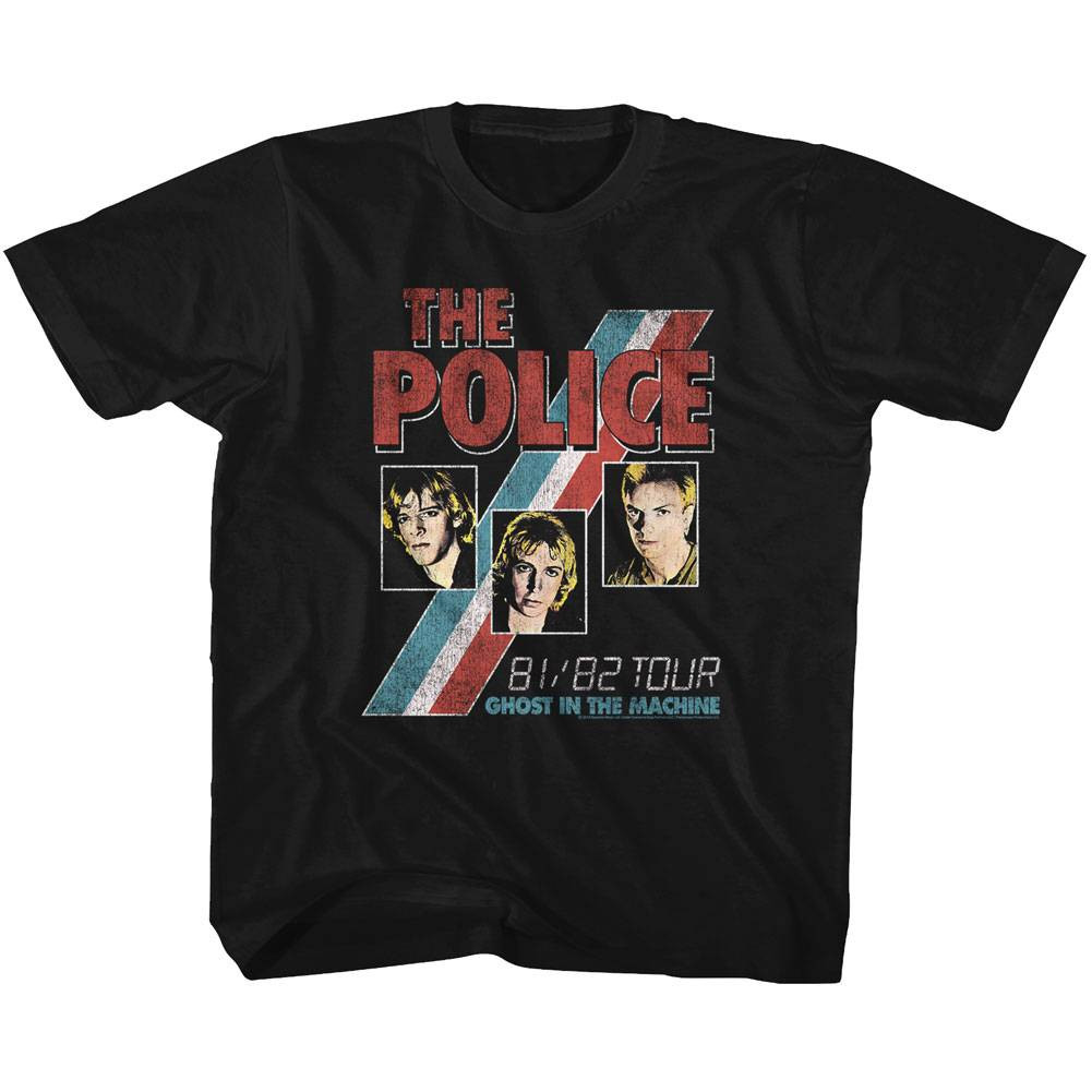 レア商品THE POLICE Ghost in the Machine Tシャツ The Police Ghost In The Machine Black Youth T-Shirt