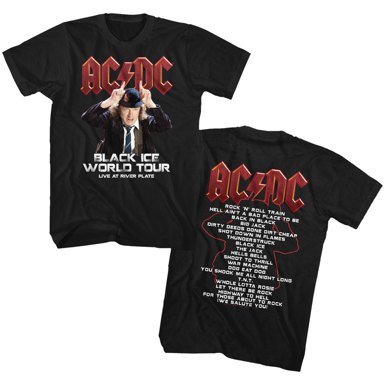 AC/DC Black Ice Tour Black Adult T-Shirt