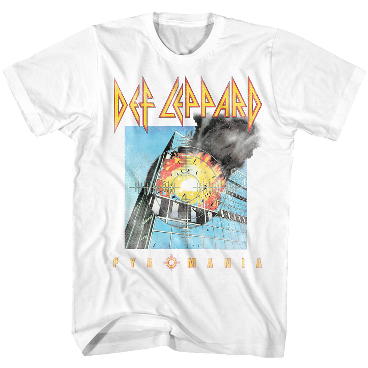 DEFLEPPARD Pyromania パイロマニア Tシャツ Amazon.com: Def Leppard Pyromania Black Cotton T-Shirt