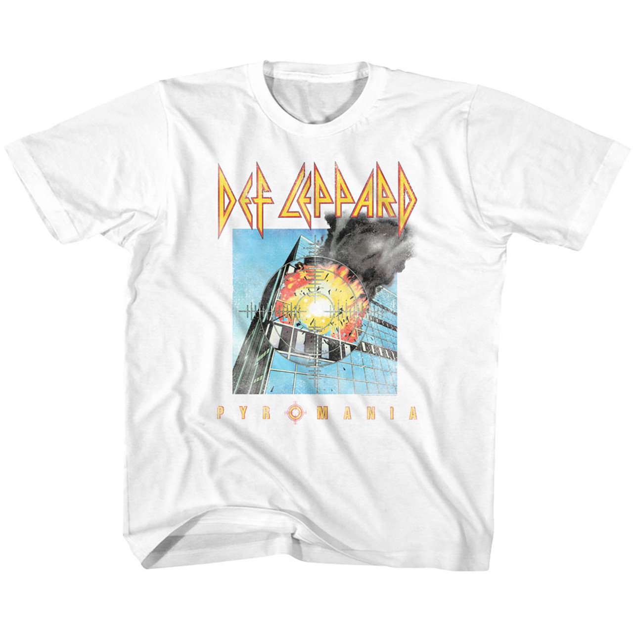 Def Leppard Faded Pyromania White Toddler T-Shirt