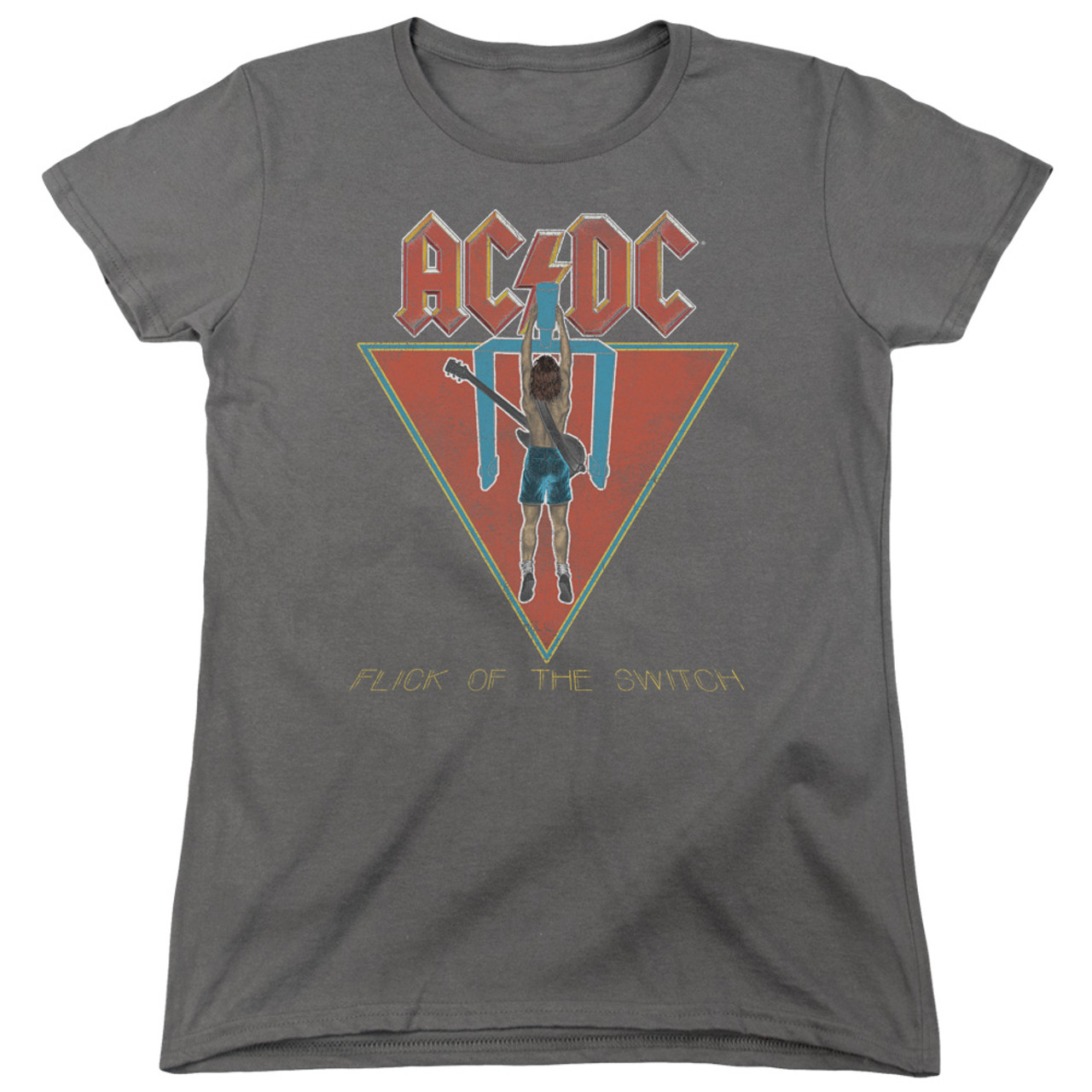 AC/DC Flick Of The Switch Women's T-Shirt Charcoal