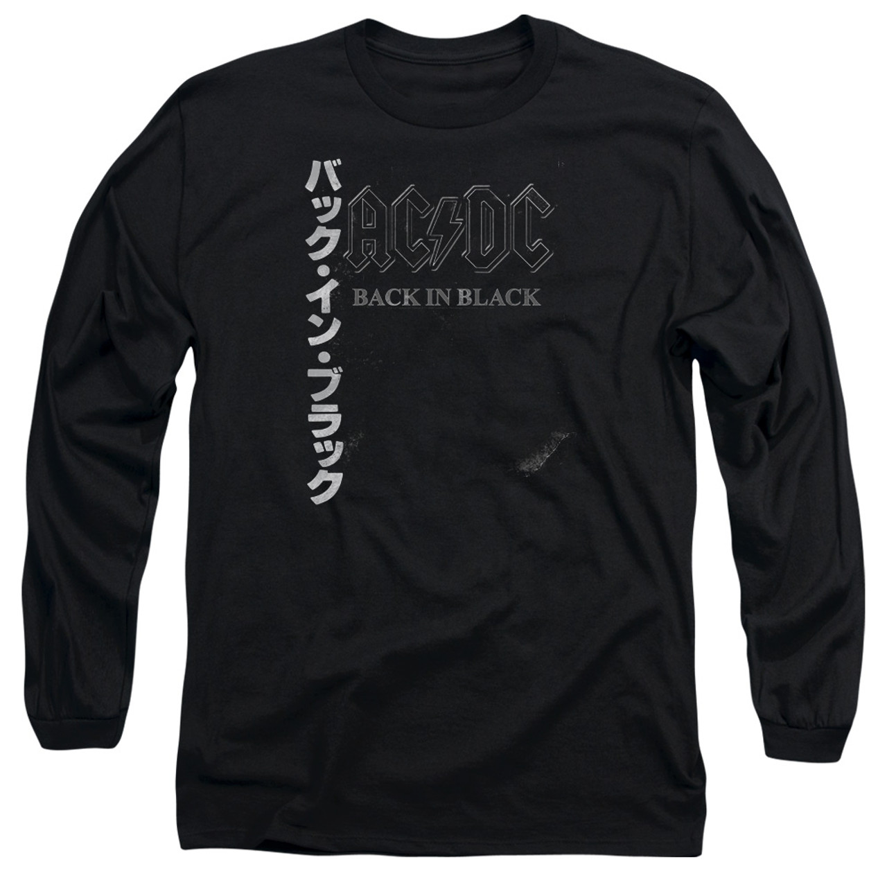 AC/DC Back In The Day Kanji Adult Long Sleeve T-Shirt Black