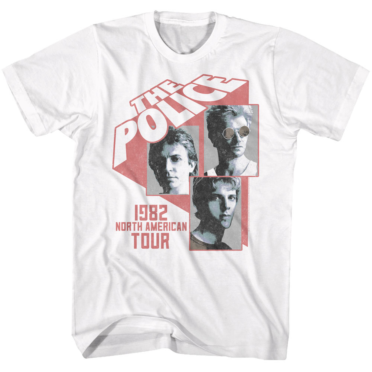 The Police NA Tour White Adult T-Shirt