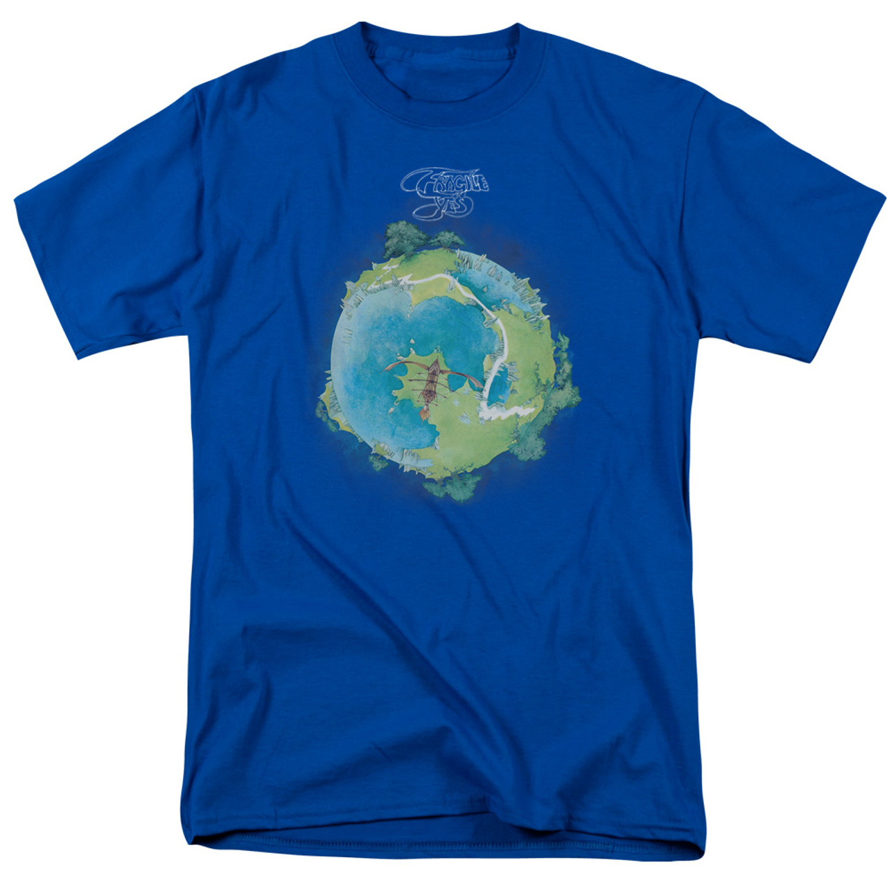 Yes Fragile Cover S/S Adult 18/1 T-Shirt Royal Blue