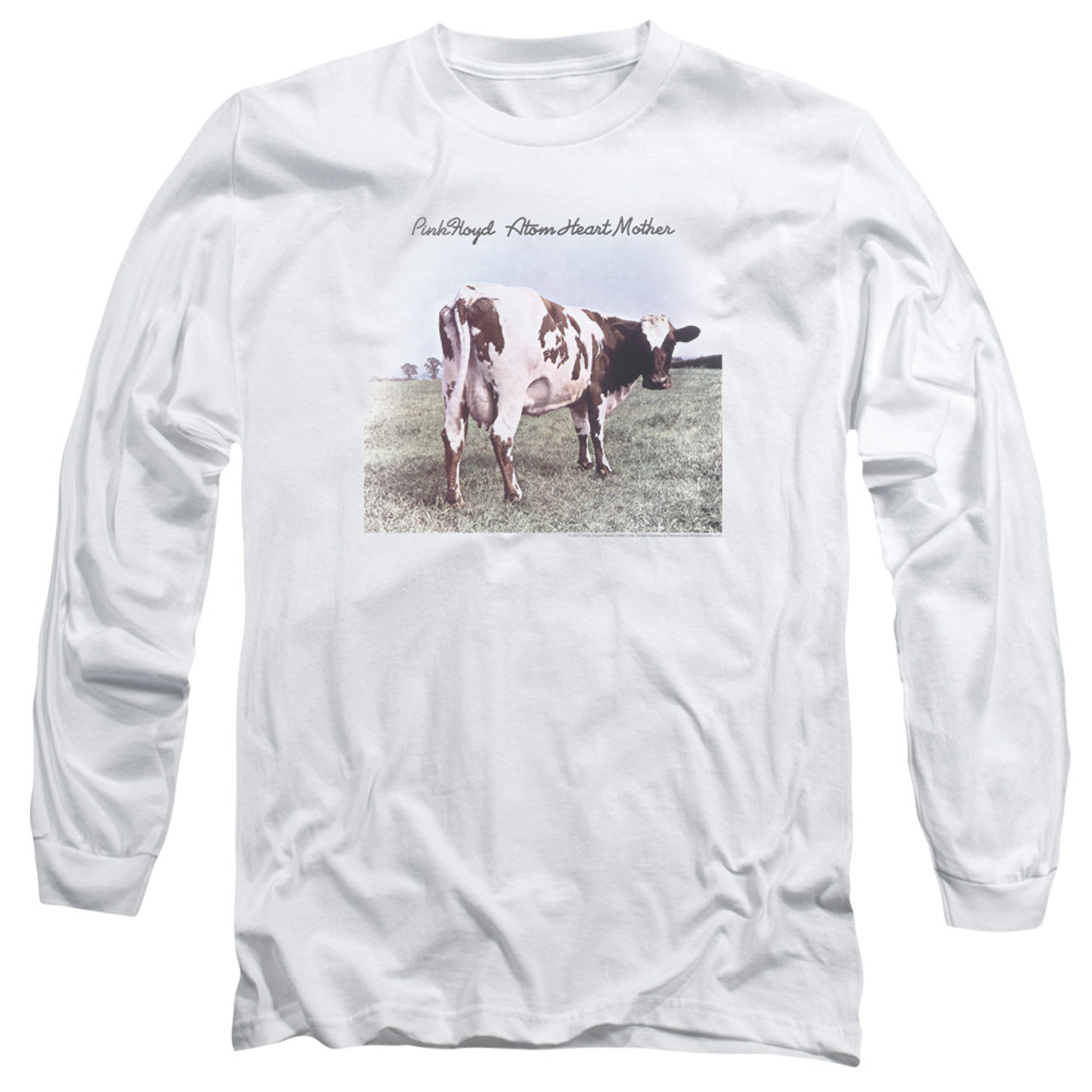 Pink Floyd Atom Heart Mother Adult Long Sleeve T-Shirt White