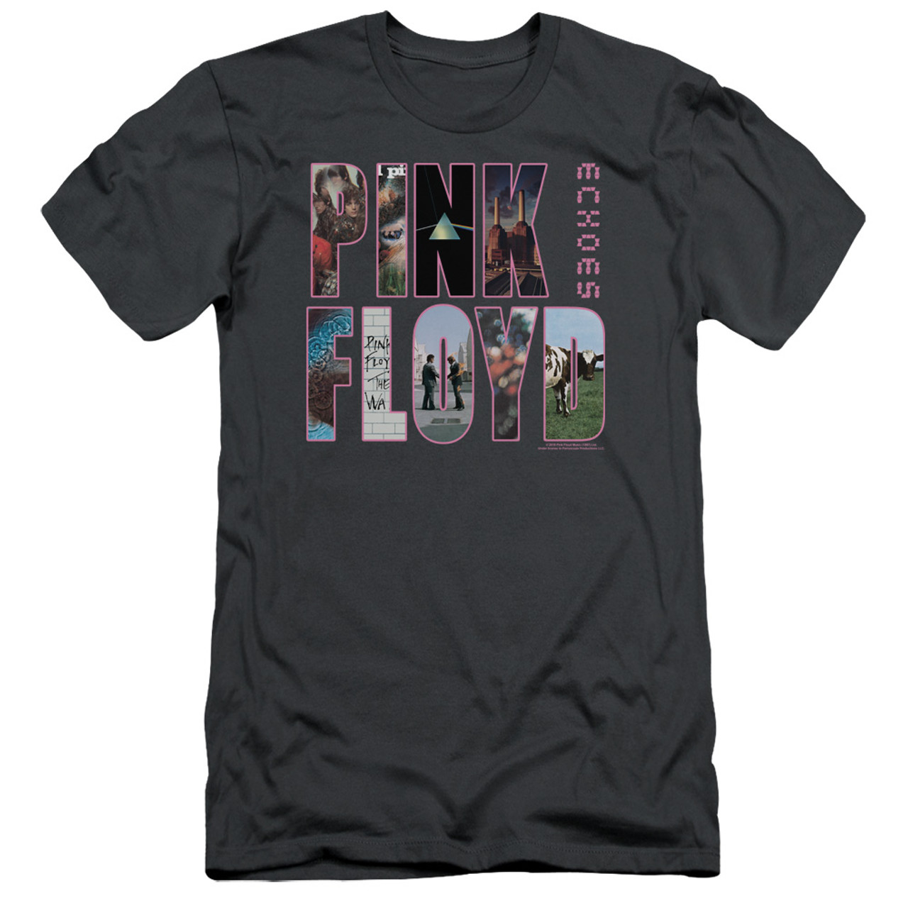 Pink Floyd Cover Adult 30/1 T-Shirt Charcoal