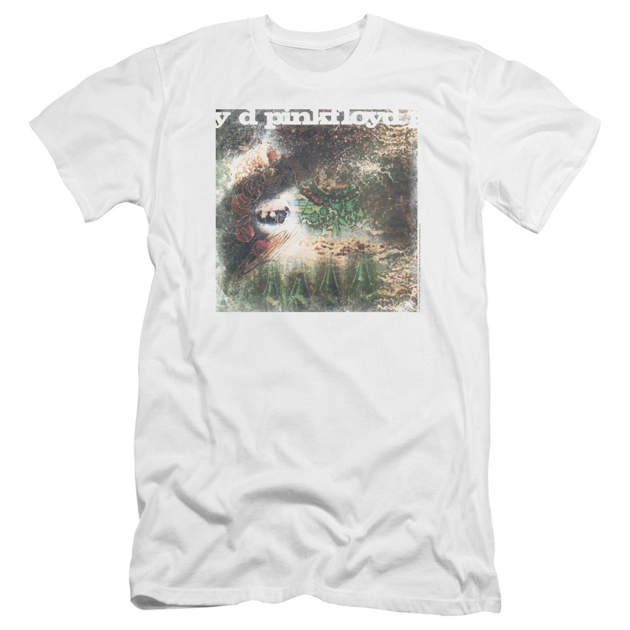 Pink Floyd Saucerful Of Secrets Premium Canvas Adult Slim Fit T-Shirt White