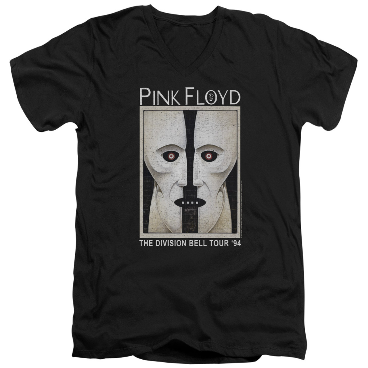 Pink Floyd The Division Bell Adult V-Neck T-Shirt Black