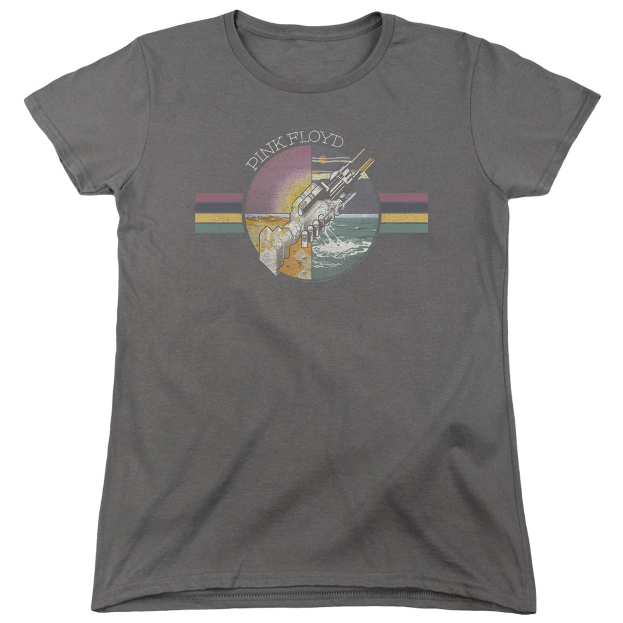 Pink Floyd Welcome To The Machine Women's T-Shirt Charcoal1 review