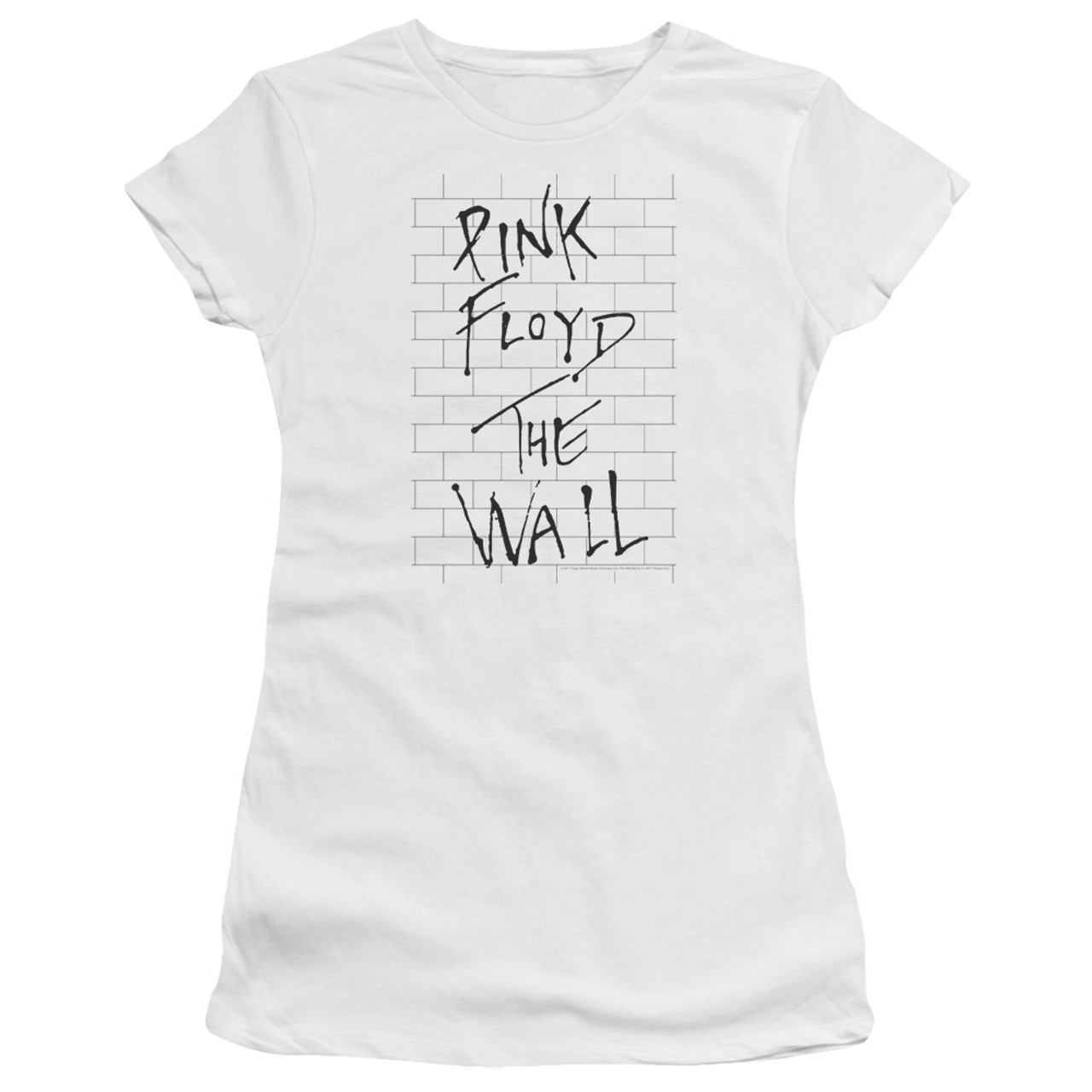 Roger Waters Pink Floyd The Wall 2 Junior Women's Sheer T-Shirt White