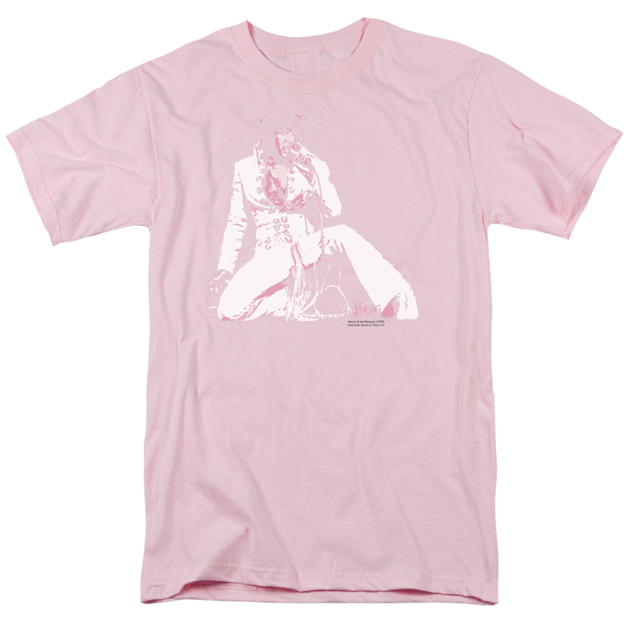 Elvis Presley Please Love Me Adult 18/1 T-Shirt Hot Pink