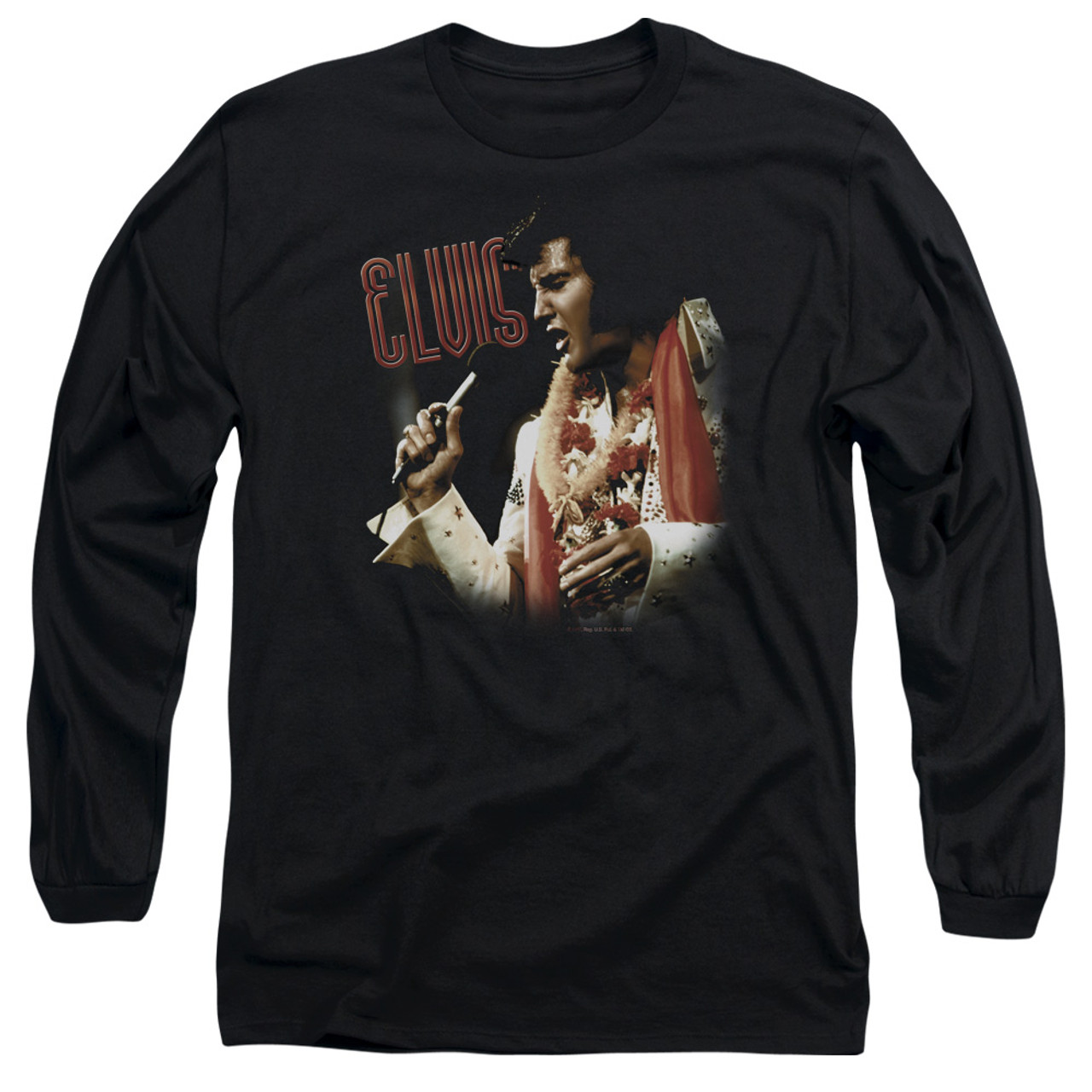 Elvis Presley Soulful Adult Long Sleeve T-Shirt Black