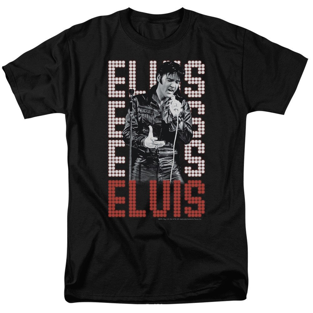 Elvis Presley 1968 Adult 18/1 T-Shirt Black