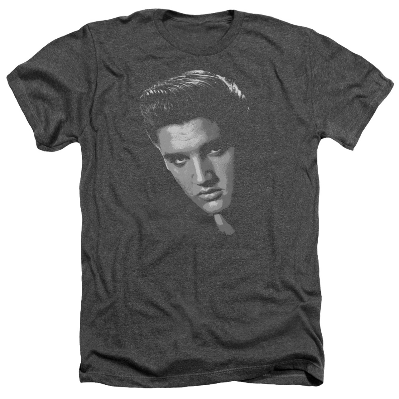 Elvis Presley American Idol Classic Adult Heather T-Shirt Charcoal