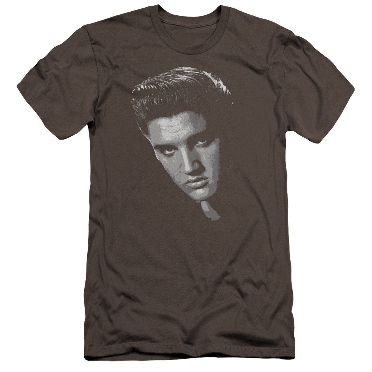Elvis Presley American Idol Classic Premuim Canvas Adult Slim Fit T-Shirt Charcoal