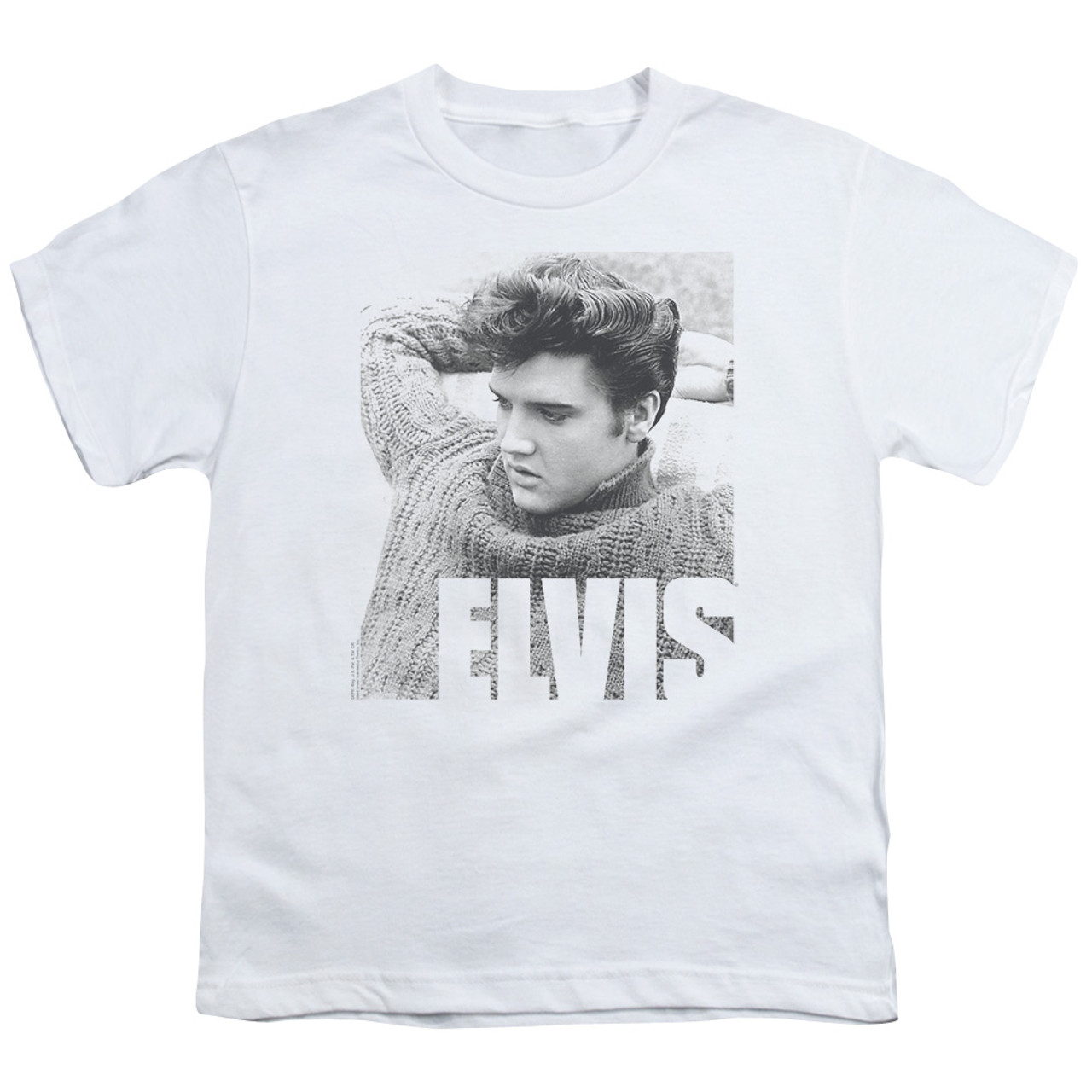 Elvis Presley Relaxing Classic Youth T-Shirt White
