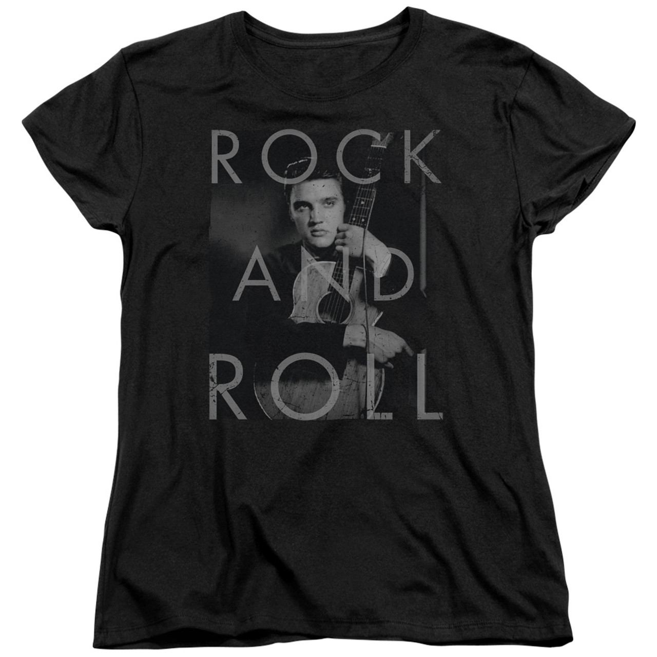 Elvis Presley Rock And Roll Classic Women's T-Shirt Black1 review