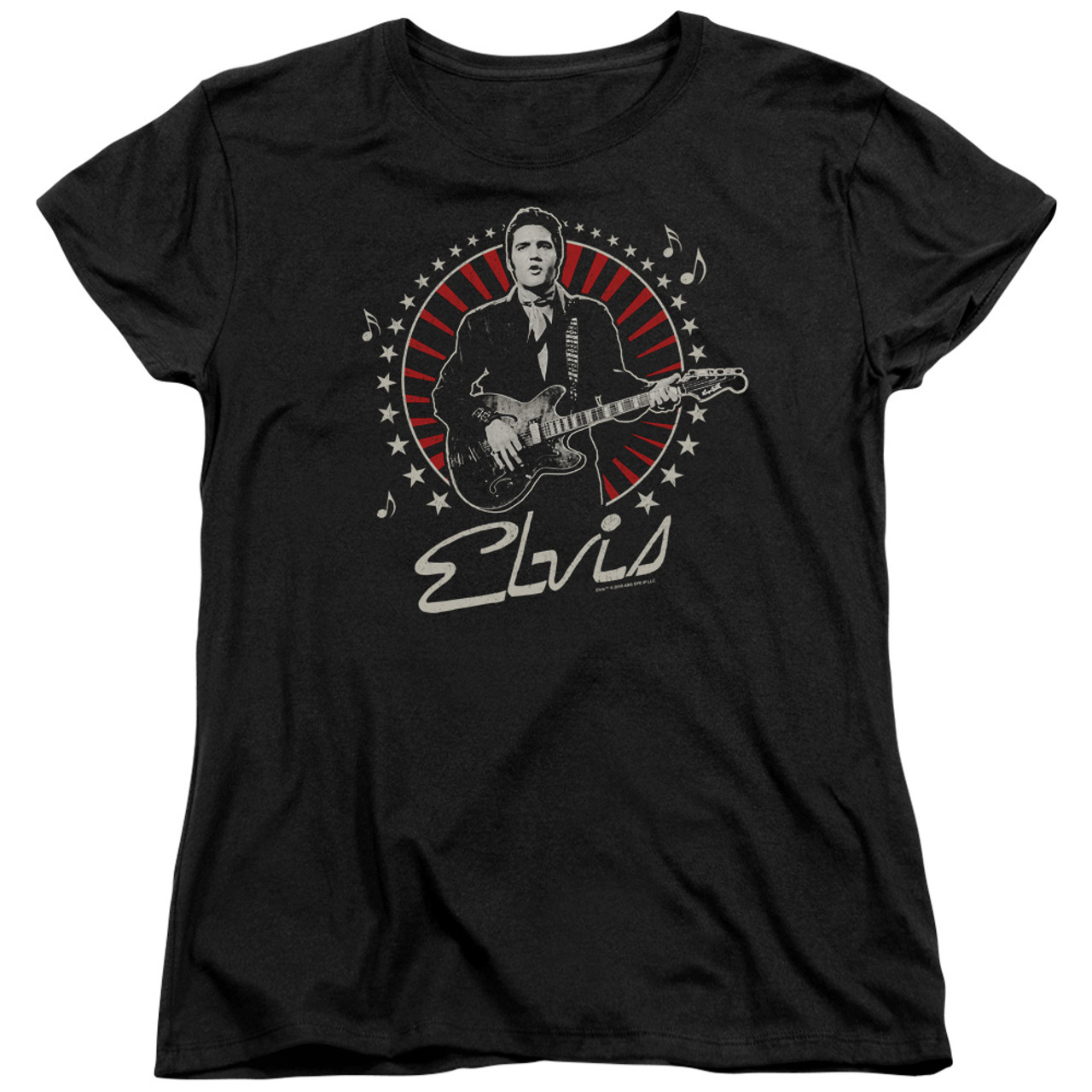 Elvis Presley Stars Classic Women's T-Shirt Black