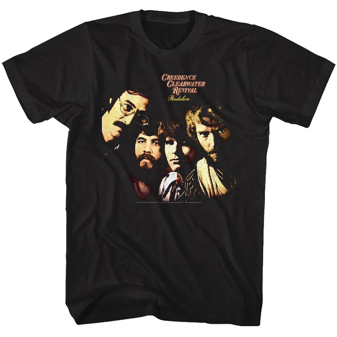 Creedence Clearwater Revival Pendulum Cover Black Adult T-Shirt