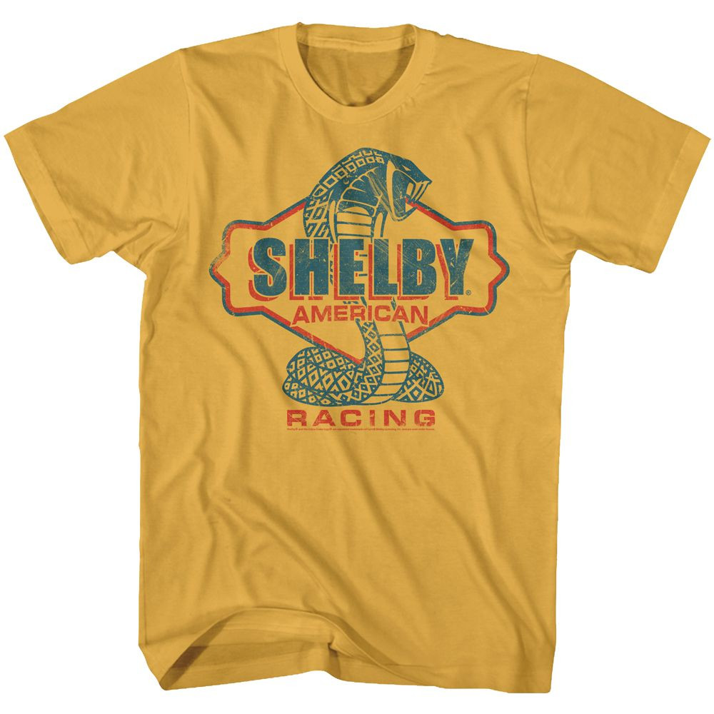 Carroll Shelby Motors Shelby Old Sign Style Ginger Adult T-Shirt