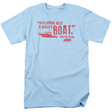 Jaws Bigger Boat Adult 18/1 T-Shirt Light Blue