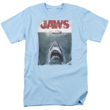 Jaws Title Adult 18/1 T-Shirt Light Blue