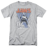 Jaws Comic Splash Adult 18/1 T-Shirt Athletic Heather