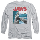Jaws Instajaws Adult Long Sleeve T-Shirt Silver