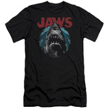 Jaws Water Circle Premium Canvas Adult Slim Fit T-Shirt Black