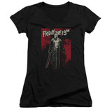 Friday the 13th Drip Junior Women's V-Neck T-Shirt Black