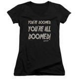 Friday the 13th Doomed Junior Women's V-Neck T-Shirt Black