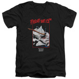 Friday the 13th Axe Poster Adult V-Neck T-Shirt Black