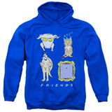 Friends Sybmols Adult Pullover Hoodie Sweatshirt Royal Blue