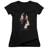 Friends Classy Junior Women's V-Neck T-Shirt Black