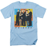 Friends Color Block Of Friends Adult 18/1 T-Shirt Light Blue