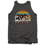 Friends Soda Fountain Adult Tank Top T-Shirt Charcoal