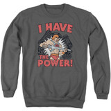 Masters Of The Universe I Have The Power Adult Crewneck Sweatshirt Charcoal