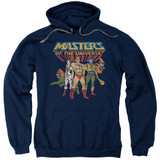 Masters Of The Universe Team Of Heroes Adult Pullover Hoodie Sweatshirt Navy
