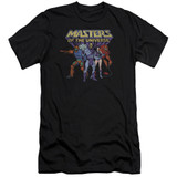 Masters Of The Universe Team Of Villains Premium Canvas Adult Slim Fit 30/1 T-Shirt Black