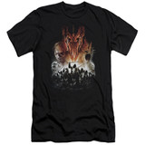 Lord of the Rings Evil Rising Premium Canvas Adult Slim Fit 30/1 T-Shirt Black