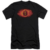 Lord of the Rings Eye Of Sauron Premium Canvas Adult Slim Fit 30/1 T-Shirt Black