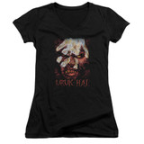 Lord of the Rings Uruk Hai Junior Women's V-Neck T-Shirt Black