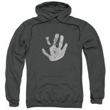 Lord of the Rings White Hand Adult Pullover Hoodie Sweatshirt Charcoal