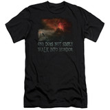 Lord of the Rings Walk In Mordor Premium Canvas Adult Slim Fit 30/1 T-Shirt Black