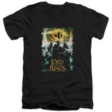 Lord of the Rings Villain Group Adult V-Neck T-Shirt 30/1 Black