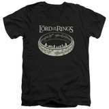 Lord Of The Rings The Journey Adult V-Neck 30/1 T-Shirt Black