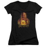 Lord Of The Rings Saruman Junior Women's V-Neck T-Shirt Black