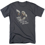 Lord Of The Rings Pretty Face Adult 18/1 T-Shirt Charcoal