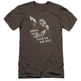 Lord Of The Rings Pretty Face Premium Canvas Adult Slim Fit 30/1 T-Shirt Charcoal