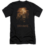 Lord Of The Rings Riders Of Rohan Premium Canvas Adult Slim Fit 30/1 T-Shirt Black